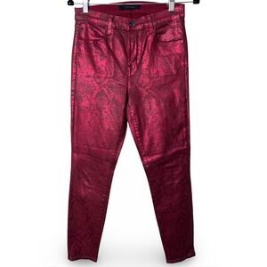 J Brand Alana Opium Jagged Python Coated Skinny Jeans – Sz. 28‎